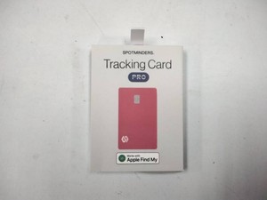 Spotminders Tracking Card Pro - Red, Slim Wallet Tracker w Apple Find My