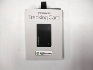 Spotminders Tracking Card - Black Slim Wallet Tracker w Apple Find My, New Sealed