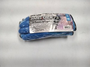 HandCrew WomenWorx Winter Work Gloves - 2 Pairs, Size M, Blue Foam Latex Coated, New Sealed