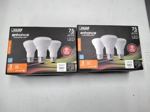 Feit Electric Enhance R20 LED Flood Bulbs - 2 Boxes, 6 Bulbs Total, 75W Equiv Soft White
