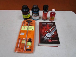 Gun Cleaning Kit, Reloading Handbook & Misc. Gun Powder & Lube