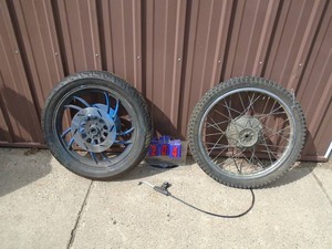 Qty of 2 used motorcyle tires. As shown.