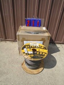 Roll of � wire rope. Approx 400 feet. As shown.