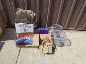 Assorted fishing equipment. As shown.