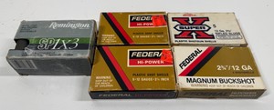 30 Shotshell 12 Gauge Ammo Lot - Remington, Federal, Western
