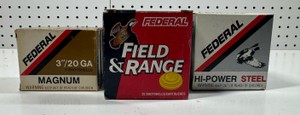 90 Shotshell 20 Gauge Ammo Lot Federal Hi-Power - Original Boxes