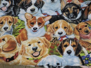 1 yard Dog Pattern Material