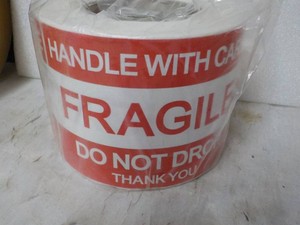 Roll of Fragile Stickers 4 x 6