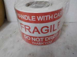 Roll of Fragile Stickers 4 x 6