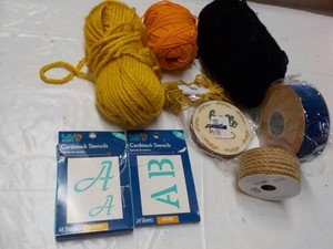 Stencils, Yarn, Ribbon and Gift Trim