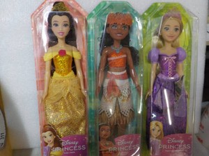3 Disney Princess Dolls