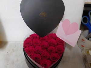 Heart Shaped Gift Box Filled with Artificial Roses