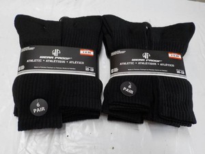 12 pair Black Wear Proof Athletic Stockings size 10-13