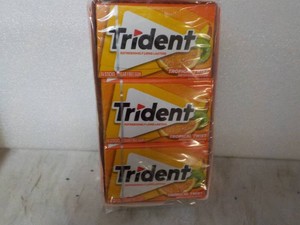 12 pack Trident 14 sticks each Tropical Fruit Sugar Free Gum