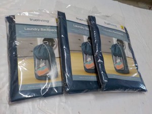 3 True Living Laundry Backpacks