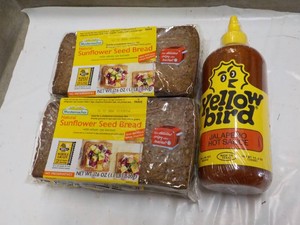 Sunflower Seed Bread and Jalapeno Hot Sauce