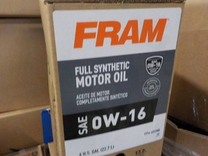 FRAM SAE Ow-16 6 Gallons Full Synthetic Oil
