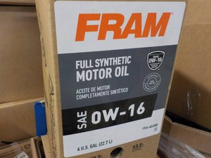 FRAM SAE Ow-16 6 Gallons Full Synthetic Oil