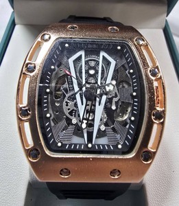 NEW BIBI Automatic Skeleton Watch  Rose Gold Tone  42.9mm  Boxed