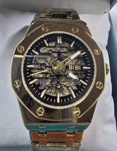 NEW BIBI Automatic Skeleton Watch  Gold Tone  FallWinter 2026 Collection  Boxed