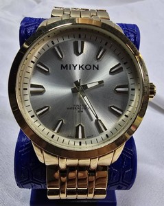 MIYKON Executive Gold-Tone Watch  Seiko Movement & 46.7mm Sunburst Dial