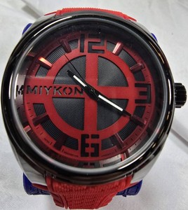 MIYKON Red & Black Sport Watch  Oversized 48.2mm Dial with Seiko Movement