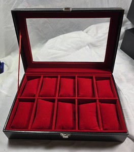 AJ V.I.P. Collection 10-Slot Glass-Top Watch Display & Storage Case
