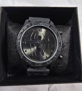Marvel Spider-Man Black-on-Black Oversized Quartz Watch
