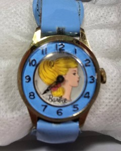 VINTAGE BARBIE SWISS-MADE CHARACTER WATCH WITH BLUE STRAP