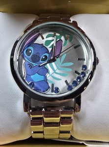DISNEY STITCH FLOATING-CRYSTAL COLLECTORS QUARTZ WATCH