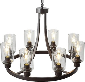$220 8 Lights Farmhouse Wagon Wheel Chandelier,Oil Rubbed Bronze Dining Room Lighting Fixtures Hanging Industrial Kitchen Island Light for Dining Room Living Room Foyer Porch