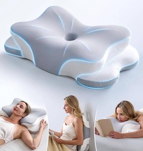 $60 Ultra Pain Relief Cervical Neck Pillow for Sleeping, 5X Support Ergonomic Contour Pillow for Deep Sleep, Cooling Memory Foam Pillows for Adults, Orthopedic Bed Pillow for Side Back, Stomach Sleepers