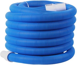 $90 Heavy Duty Dark Blue Pool Vacuum Hose with Kink-Free Swivel Cuff Professional Spiral Wound Swimming Pool Hose Perfect for Skimmer Vacuum Heads Filter Pumps Filtration Systems (40 FEET)