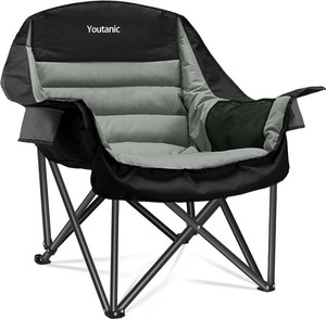$80 Youtanic Oversized Camping Chair, Portable Folding Camping Chairs