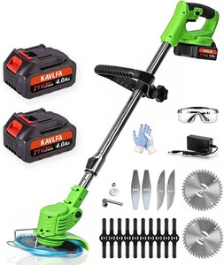 $79 Cordless Weed Wacker, Electric Weed Eater Cordless, 2 x 4.0 Ah Batteries