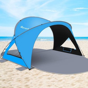 $100 Gorich Beach Tent Sun Shelter with UPF50 UV Protection for 1-234-56-7 Person, Lightweight & Portable Beach Shade Canopy with 2 Zippered Doors, Easy Setup Family Beach Umbrella