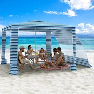 $112 Moko Beach Cabana, 8 8 Large Beach Canopy with Side Wall, UPF 50 Protection
