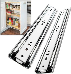 $48 Heavy Duty Drawer Slides Load 129 lbs Full Extension Runners 12 14 16 18 20 22 24 26 28 30 32 34 36 38 40 Inch Side Mount Rails for Drawer Capacity 129 lb 1 Pair