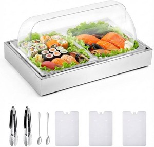 $103 Uiifan Salad Bar Buffet Station for Home, Ice Food Serving, 2 Pans