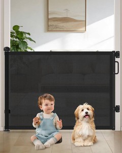 $39 Retractable Baby Gates for Doorway, 58 Wide Mesh Dog Gate for Stair