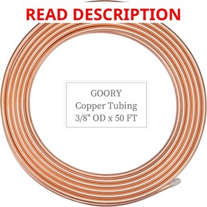 $172 2 PACK GOORY Copper Tubing 38 OD x 0.328 ID x 50 FT - 99.9% C12200 Pure ACR Tube - ASTM B280 Refrigeration T2 Copper Tube Soft Coil - Round Seamless Tubing for HVAC System Refrigerator Industry DIY