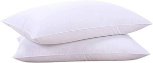 $66 puredown  Goose Feathers and Down White Pillows with 100% Soft Cotton Cover, Bed Sleeping Hotel Collection Pillows Set of 2 King Size