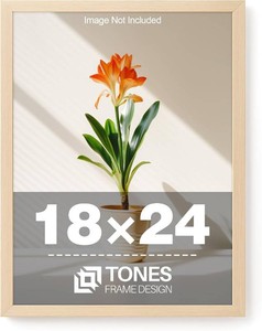 $30 TONES FRAME DESIGN 18x24 Frame Natural Wood 24x18 Frame Without Mat,1 Pack