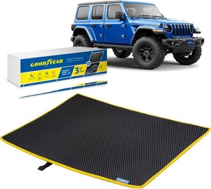 $97 Goodyear Custom Fit Cargo Mat Liner for Jeep Wrangler 2019-2026 - Heavy Duty Trunk Liner, Diamond Shape, Luggage with Waterproof, Liquid & Dirt Trapping Technology - Anti-Slip Cargo Liner-GY006339