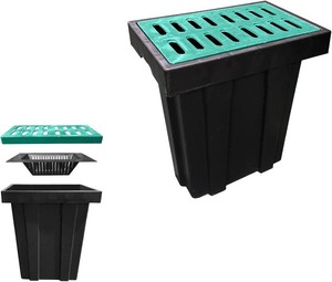 $155 A15 22x14x24in. Catch Basin with Fiber Glass Grate