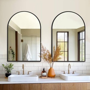 $110 FICTOR 2 Pack 24 x 36 Arched Bathroom Vanity Mirror for Over Sink, Black