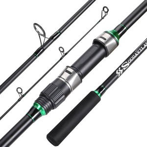$34 Sougayilang Surf Fishing Rod IM8 Carbon 3 Piece Travel Spinning Rod (9101112)