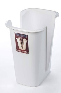 $46 Waste-Eze Adaptive,13 Gallon KitchenOffice Trash Can, with Ergonomic, Easy-to-Use Design and Made in The U.S.A. - White