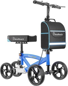$100 BlessReach Knee Scooter for Adults for Foot Injuries, Dual Braking System