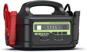 $380 YESPER 12V24V 6000A Heavy Duty Truck Jump Starter with 145W Quick Charger